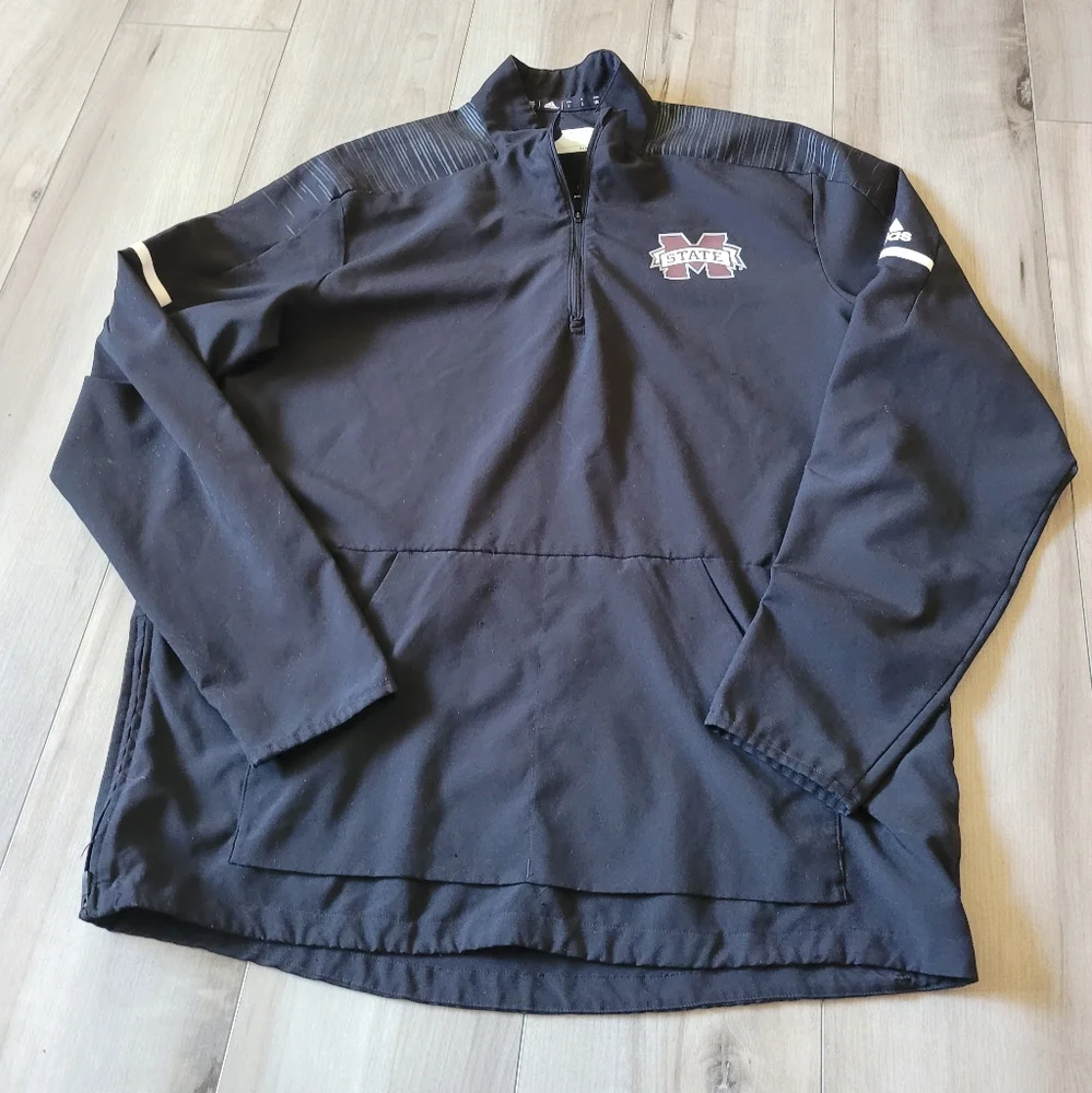 Adidas Black Mississippi State Pullover
